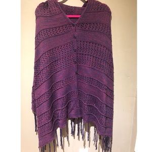 LuLaRoe Purple Mimi Knit Poncho